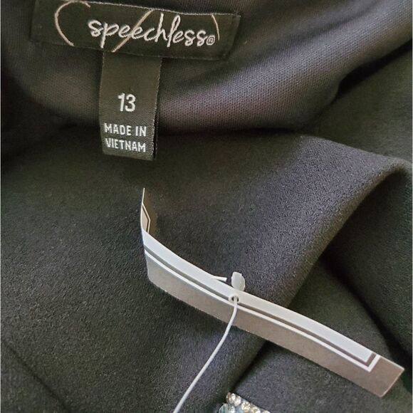 Speechless Juniors' Infinity-Waist Bodycon Dress size 13 in Black - NEW - Picture 10 of 12